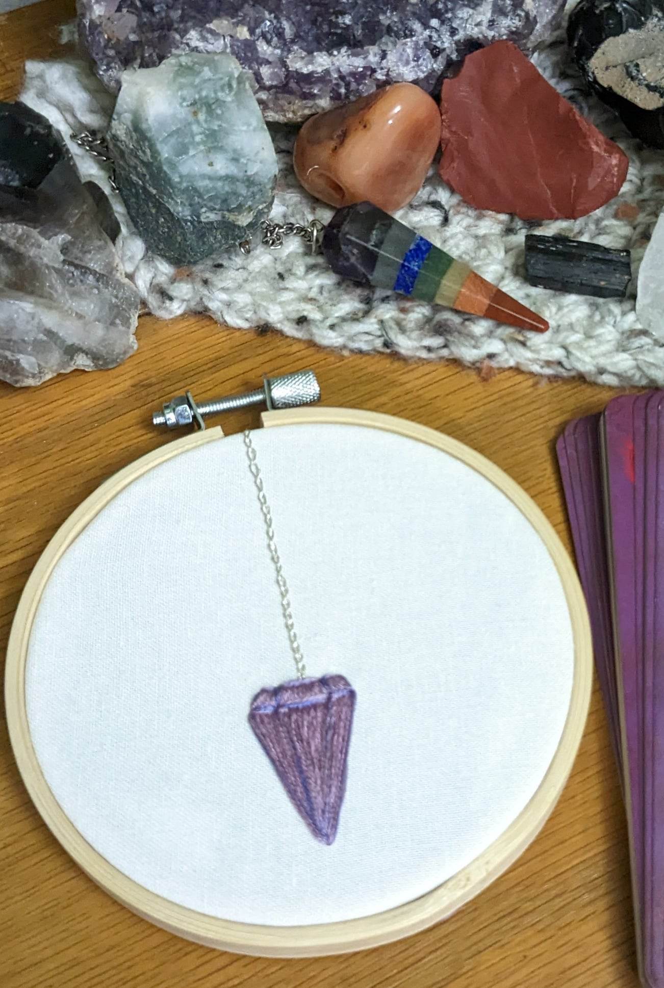 Amethyst Pendulum Embroidery