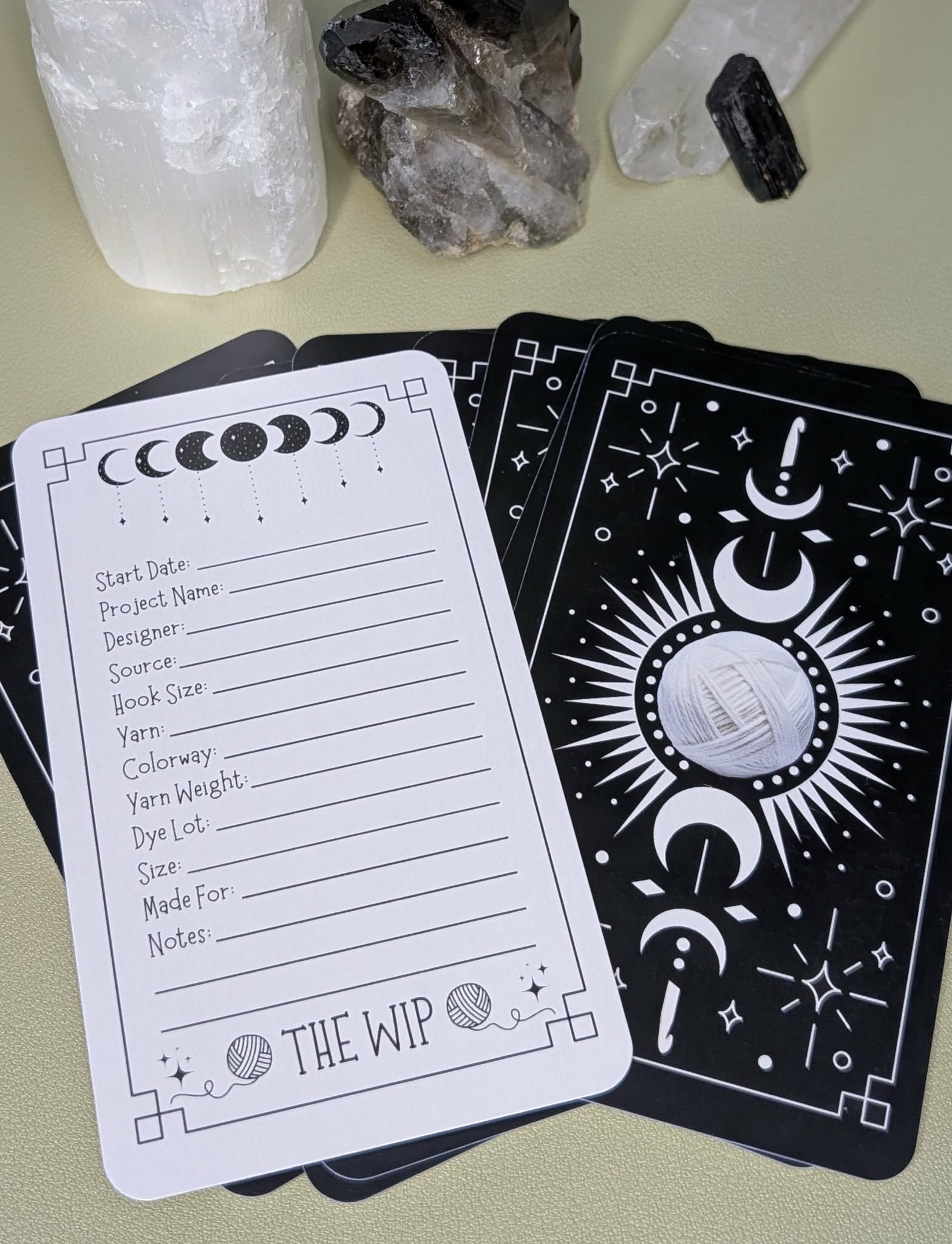 Pack of 5 "The WIP" Crochet Work in Progress Tarot Cards